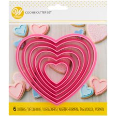 Wilton Cookie Cutter Nesting Heart set/6