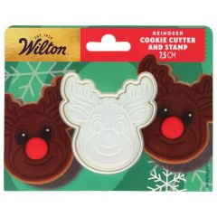 Wilton Cookie Cutter with Stamp Reindeer 7,5cm