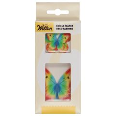 Wilton Edible Wafer Decorations Butterflies Rainbow set/8