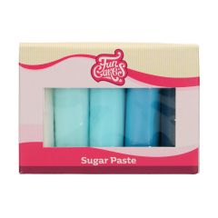 FunCakes Fondant Multipack Blue Colour Palette 5x100g