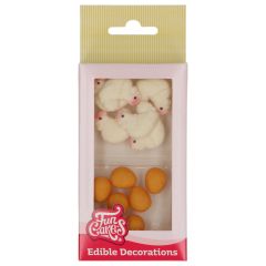 FunCakes Fondant Decorations Chicken & Egg set/12