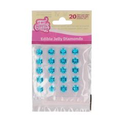 FunCakes Edible Jelly Diamonds Sky Blue pk/20