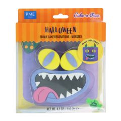 PME Halloween Cake Sugar Decorations Monster Face set/5