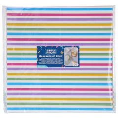 Simply Making Bento Box Liner Rainbow Stripes 25x25cm pk/50