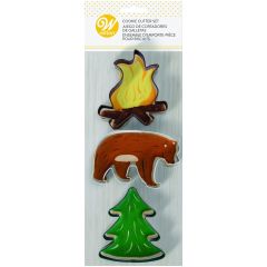 Wilton Cookie Cutter Fire/Bear/Tree set/3