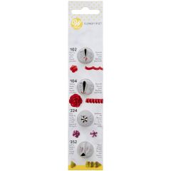 Wilton Decorating Tip Flower #102, #104, #224, #352 set/4