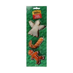 Wilton Cookie Cutter Gingerbreadman/Candy Cane/Angel set/3