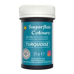 Sugarflair Colorant en Pâte TURQUOISE, 25g