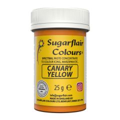 Sugarflair Pâte colorante JAUNE CANARI 25g