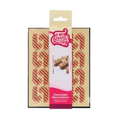 FunCakes Chocolate Decorations Candy Cane Set/24