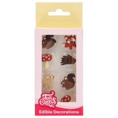FunCakes Chocolate Decorations Fall Animals set/8