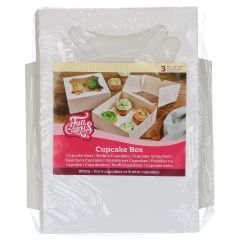 FunCakes Cupcake Box White 4 pk/3