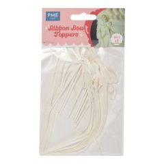 PME Ribbon Bow Toppers White pk/8