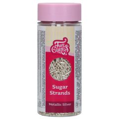 FunCakes Sugar Strands Metallic Silver 80g