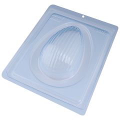 BWB Chocolate Mould 3 part Textured Large Egg Waves