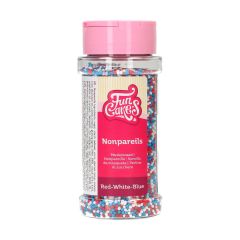 FunCakes Nonpareils Rosso-Bianco-Blu 80 g