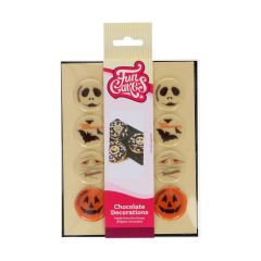 FunCakes Decoraciones de Chocolate Halloween Ø3,8cm Set/12