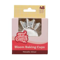 FunCakes Bloom Baking Cups Metallic Silver pk/48