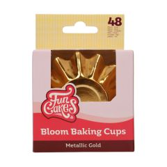 FunCakes Bloom Baking Cups Metallic Gold pk/48