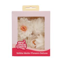 FunCakes Flores de Papel Comestibles Deluxe Loto Blanca Mediana pk/10