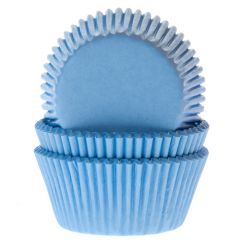 House of Marie Baking Cups Light Blue pk/48