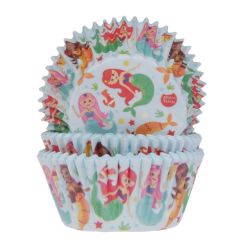 House of Marie Baking Cups Mermaid pk/48
