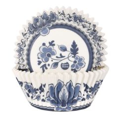 House of Marie Baking Cups Delft Blue set/48