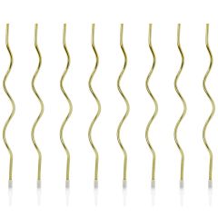 PartyDeco Geburtstagskerzen Curl Gold pk/8