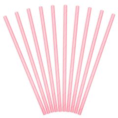 PartyDeco Cannucce di carta rosa chiaro pk/10