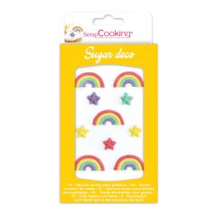 ScrapCooking Decorazioni di zucchero Arcobaleno Set/10