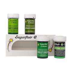 Sugarflair Paste Colour Mix Groen Set/4