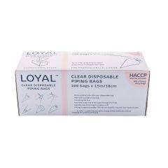 LOYAL Disposable Piping Bags Clear 38cm pk/100