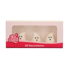 FunCakes Sugar Decorations 3D Ghosts set/3