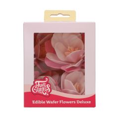 FunCakes Edible Wafer Flowers Deluxe Magnolia Pink Large pk/6