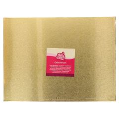 FunCakes Cake Drum Oblong Gold 40x30cm