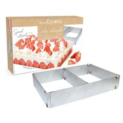 ScrapCooking Adjustable Baking Frame S/S 27-52x18-34cm