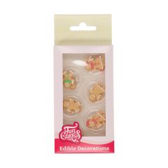FunCakes Sugar Decorations Gingerbread set/12
