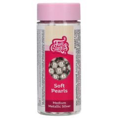 FunCakes Soft Pearls Medium Metallic Silver 55g