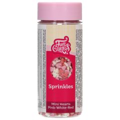 FunCakes Mini Corazones Rosas/Blancos/Rojos, 60g.