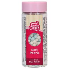 FunCakes Soft Pearls Medium Blue/White 60g