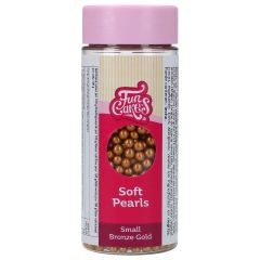 FunCakes Soft Pearls Small Bronze Gold 70g