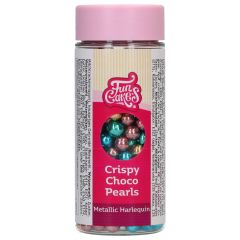 FunCakes Crispy Choco Pearls Metallic Harlequin 60g
