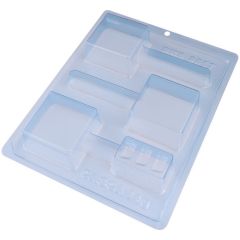 BWB Chocolate Mould 3 part Square Lollipop 3 Cavity