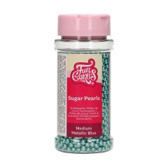 FunCakes Zuckerperlen -Metallic Blau- 80g