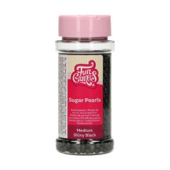 FunCakes Sugar Pearls Medium Shiny Black 80 g