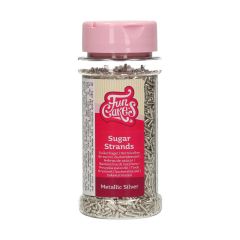 FunCakes Sugar Strands -Metallic Silber- 80g