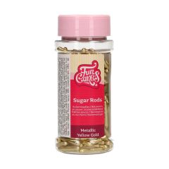 FunCakes Metallic Sugar Rods XL -Gelb Gold- 70g