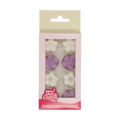 FunCakes Zucker Dekorationen Blume Mix lila Set/24