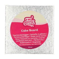FunCakes Cake Board Quadrat 12,5 x 12,5cm Silber