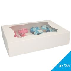 FunCakes Boîte à Cupcakes 12 - Blanc pk/25